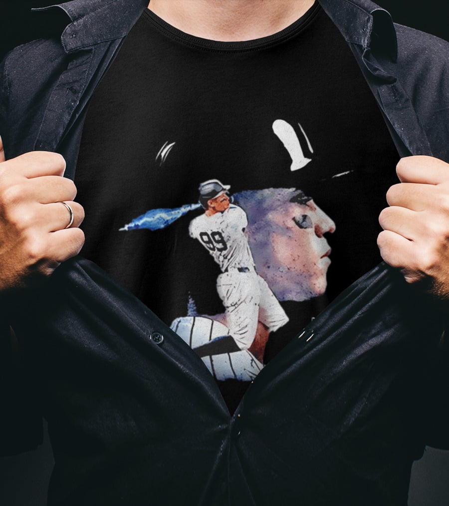 Aaron Judge New York Yankees Baseball Comic Art Jersey Number 99 T-Shirt
