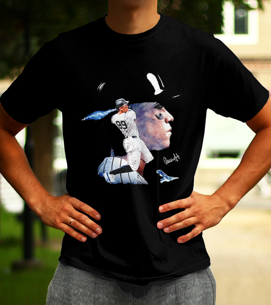 Aaron Judge New York Yankees Baseball Comic Art Jersey Number 99 T-Shirt