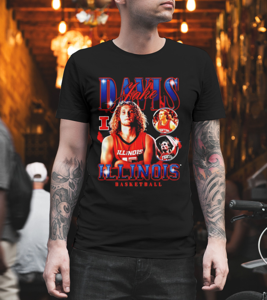 Illinois Basketball Jake Davis Fighting Illini T-Shirt