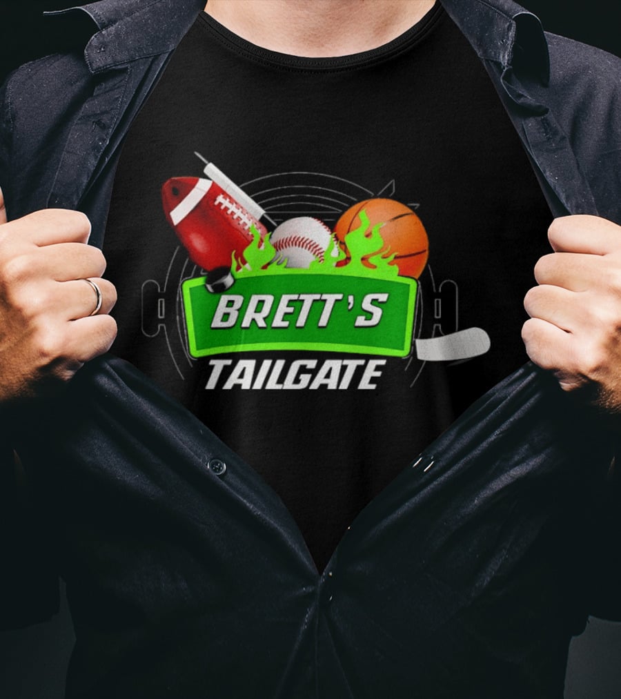 Brett's Tailgate Football Baseball Basketball Hockey Sports T-Shirt