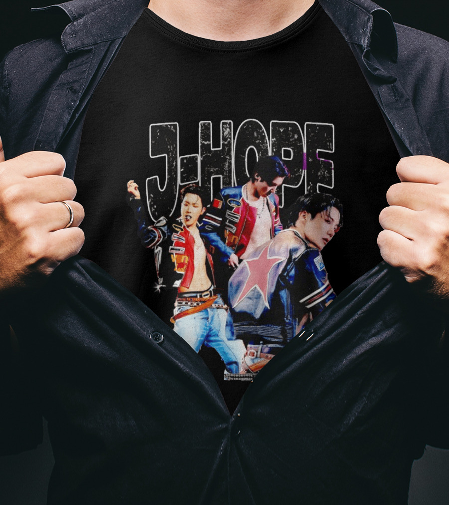J Hope Korean Pop Star Vintage Jacket Aesthetic T-Shirt