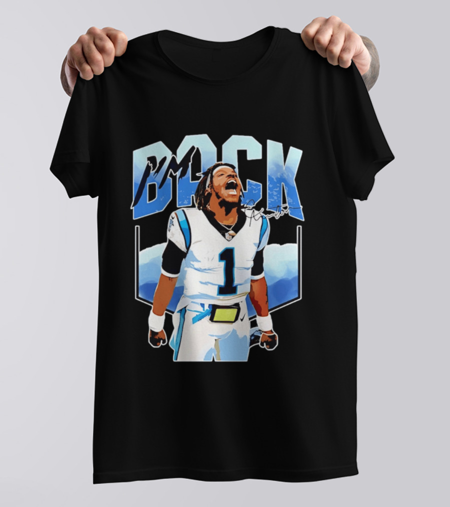 Carolina Panthers Cam Newton I'm Back Celebration Football T-Shirt