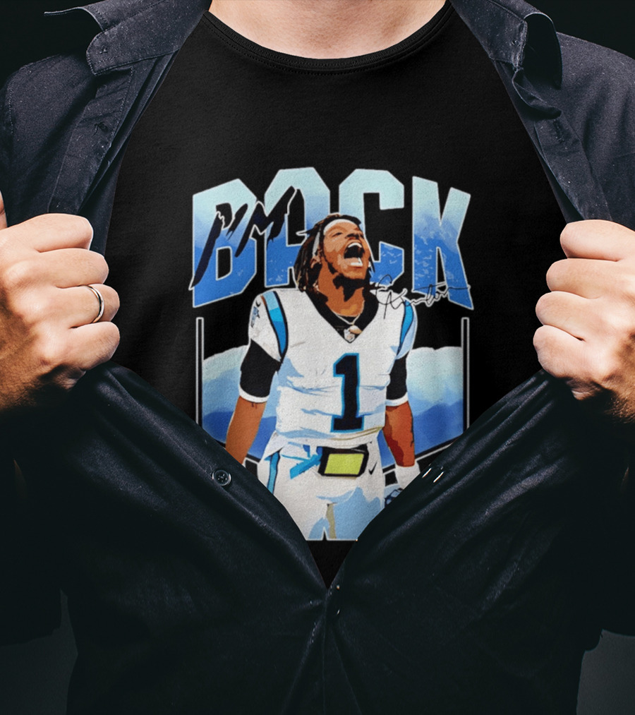 Carolina Panthers Cam Newton I'm Back Celebration Football T-Shirt