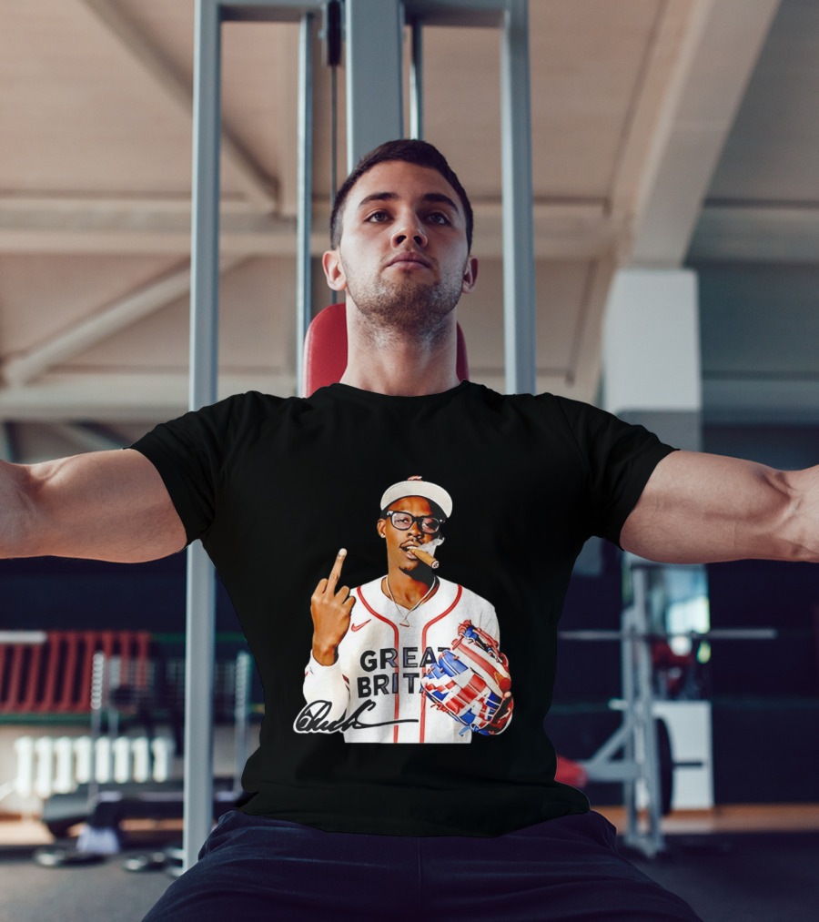 Jazz Chisholm Jr Great Britain Jersey Smoking Middle Finger Signature T-Shirt