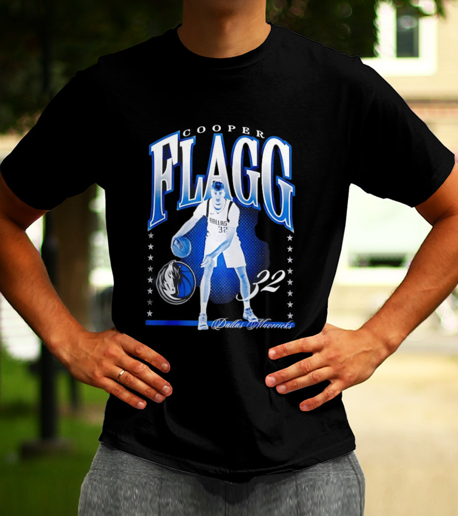 Cooper Flagg Dallas Mavericks 32 Basketball Player Hype T-Shirt