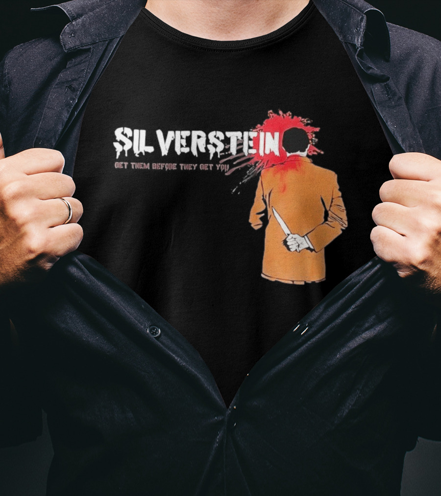 Silverstein Get Them Before They Get You Knife And Bloodstain T-Shirt
