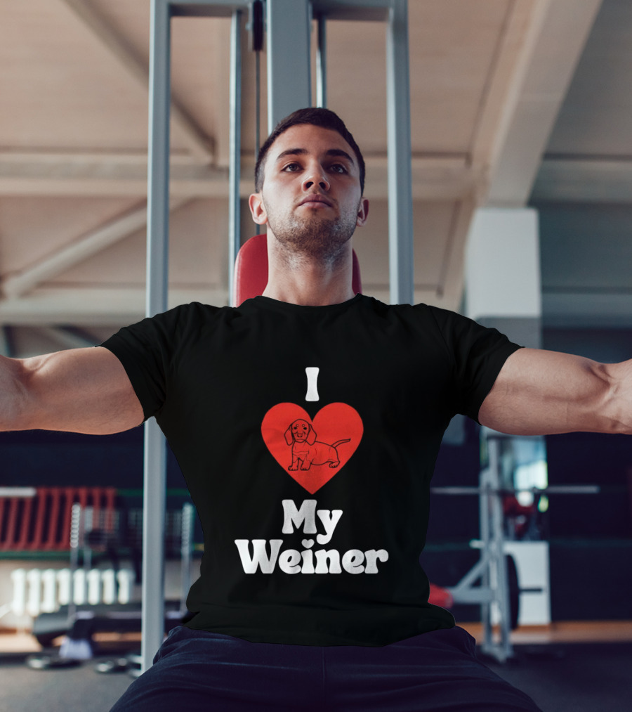 I Heart My Weiner Dachshund Love T-Shirt