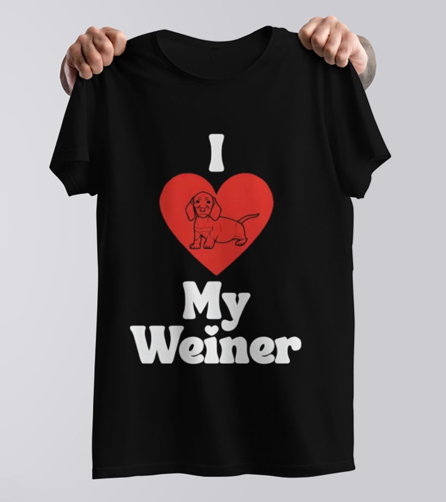 I Heart My Weiner Dachshund Love T-Shirt