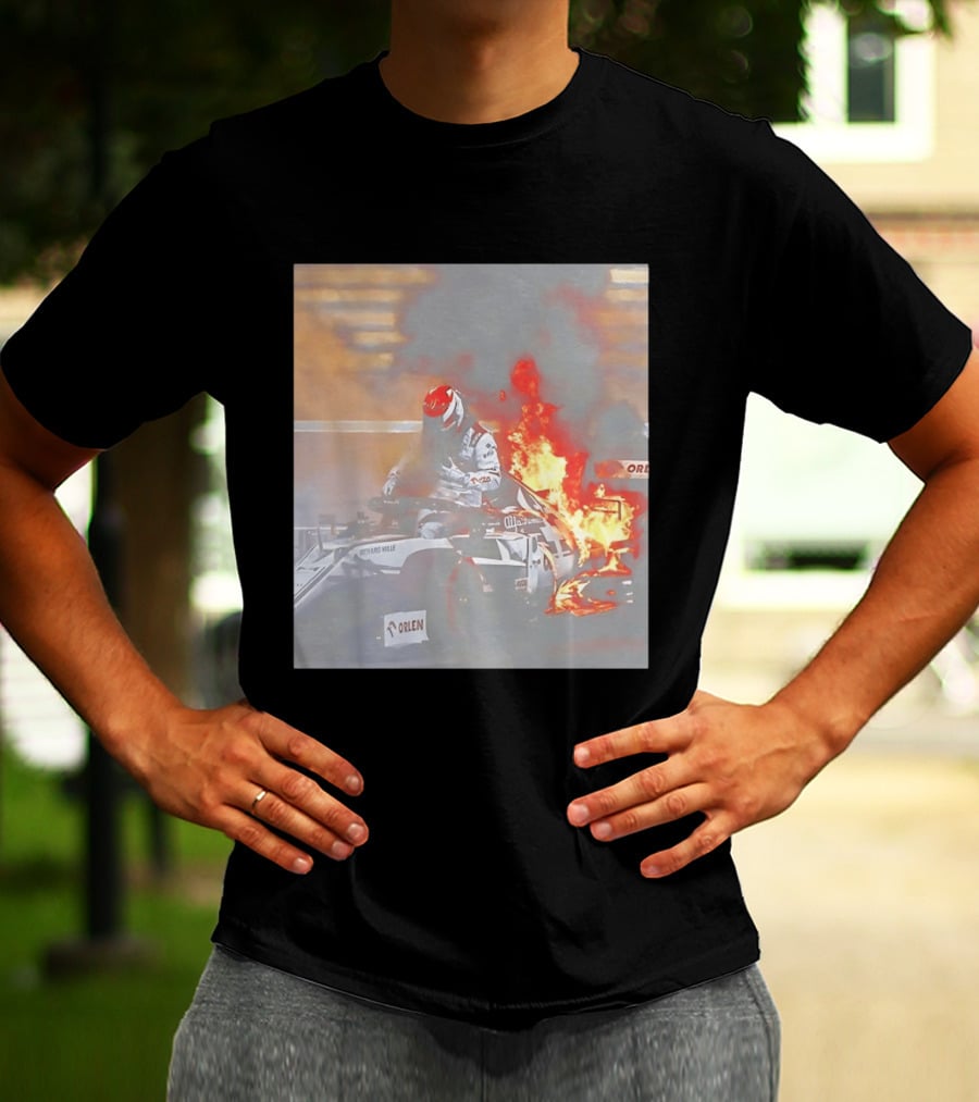 Kimi Raikkonen F1 Fire Escape Orlen Racing Moment T-Shirt