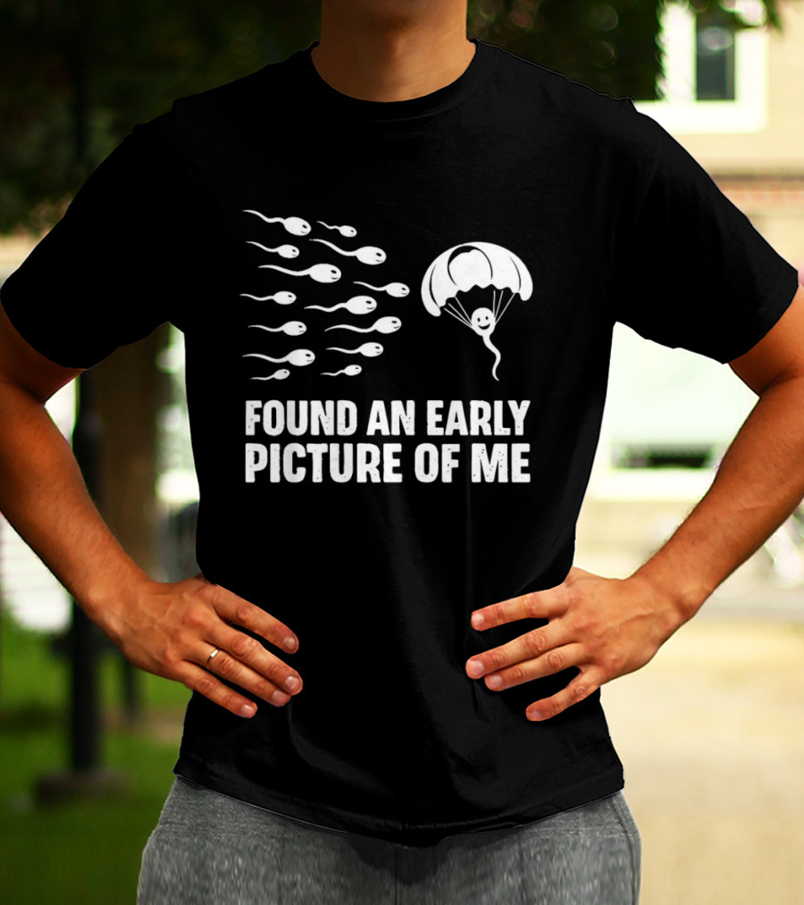 Sperm Found An Early Picture Of Me Parachute Concept T-Shirt