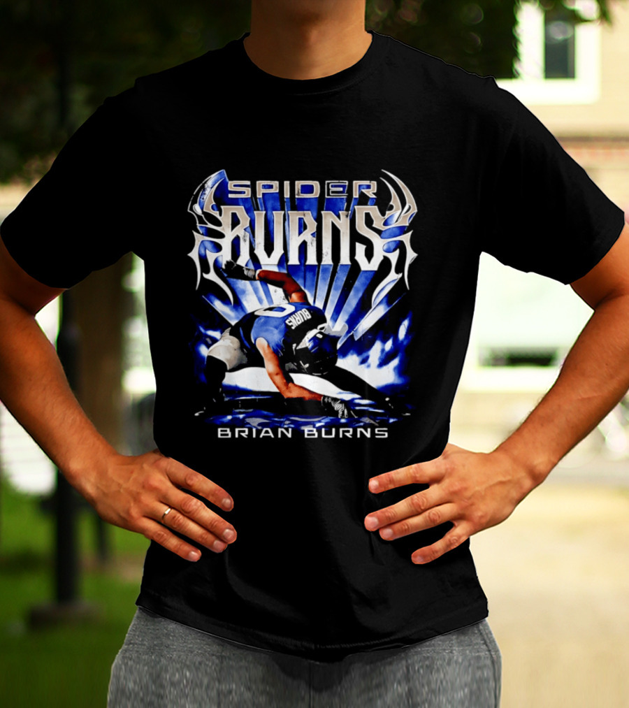 Spider Burns Brian Burns Football Player Pose T-Shirt