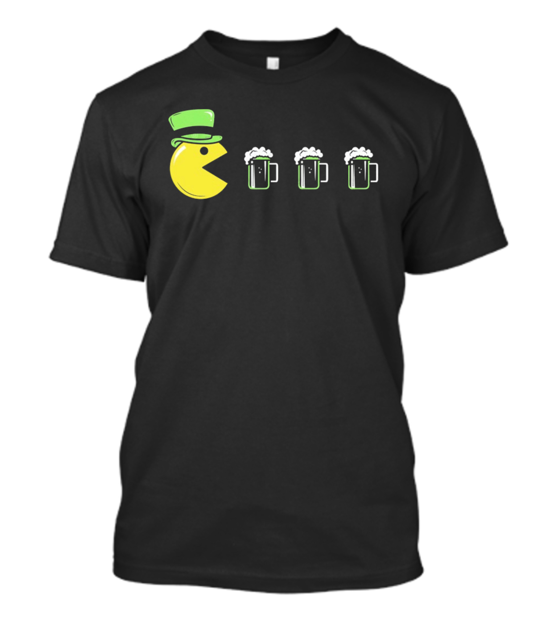 St Pacman's Day St Patrick's Day Beer And Classic Video Game Celebration T-Shirt