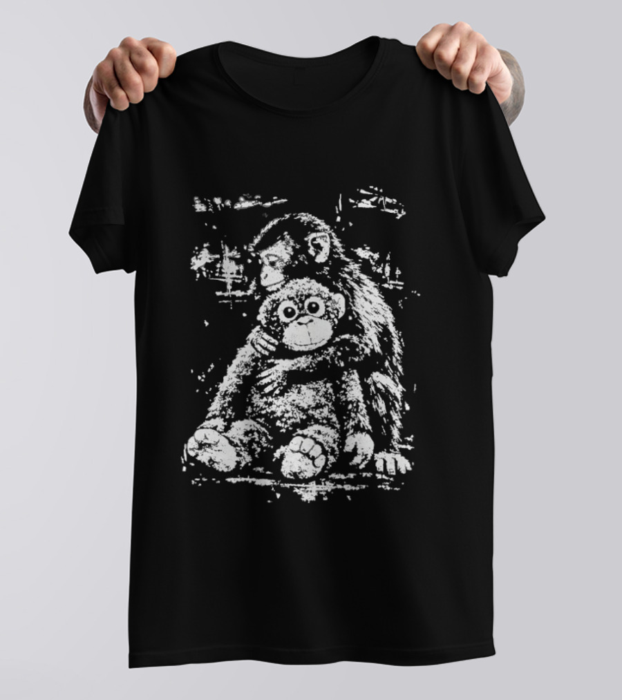 Team Punch Monkey Holding Plush Toy Monkey T-Shirt