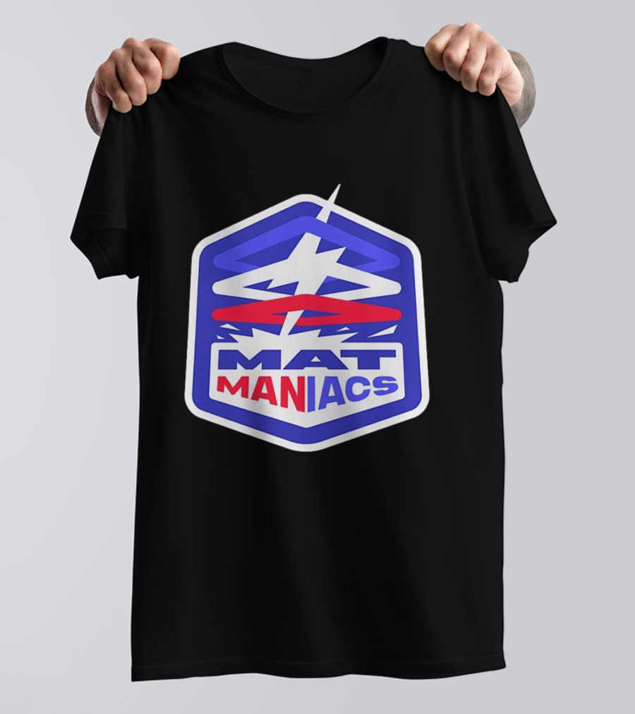 Mat Maniacs Wrestling Team Hexagon T-Shirt