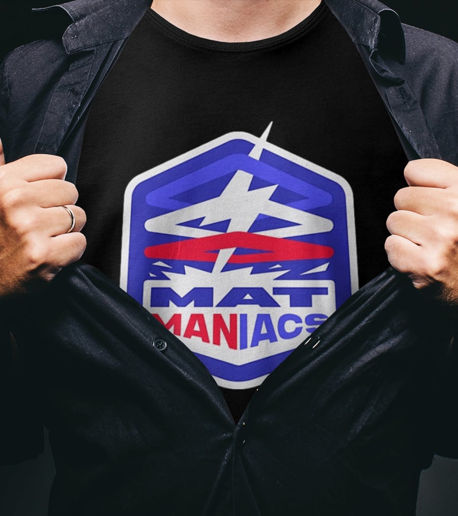 Mat Maniacs Wrestling Team Hexagon T-Shirt