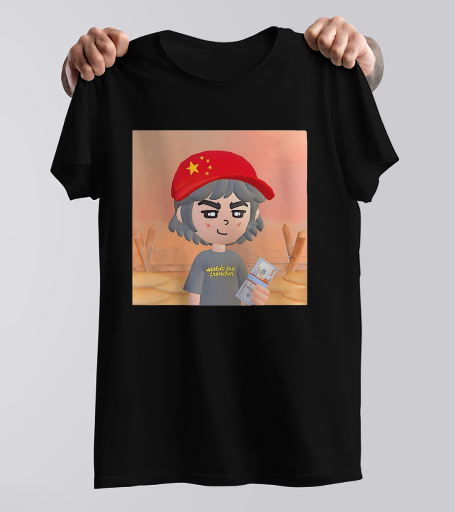 World's Best Trencher China Play Together Red Star Cap Cartoon T-Shirt