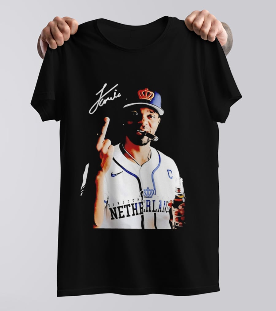 Xander Bogaerts Netherlands Baseball Smoking Gesture Middle Finger T-Shirt