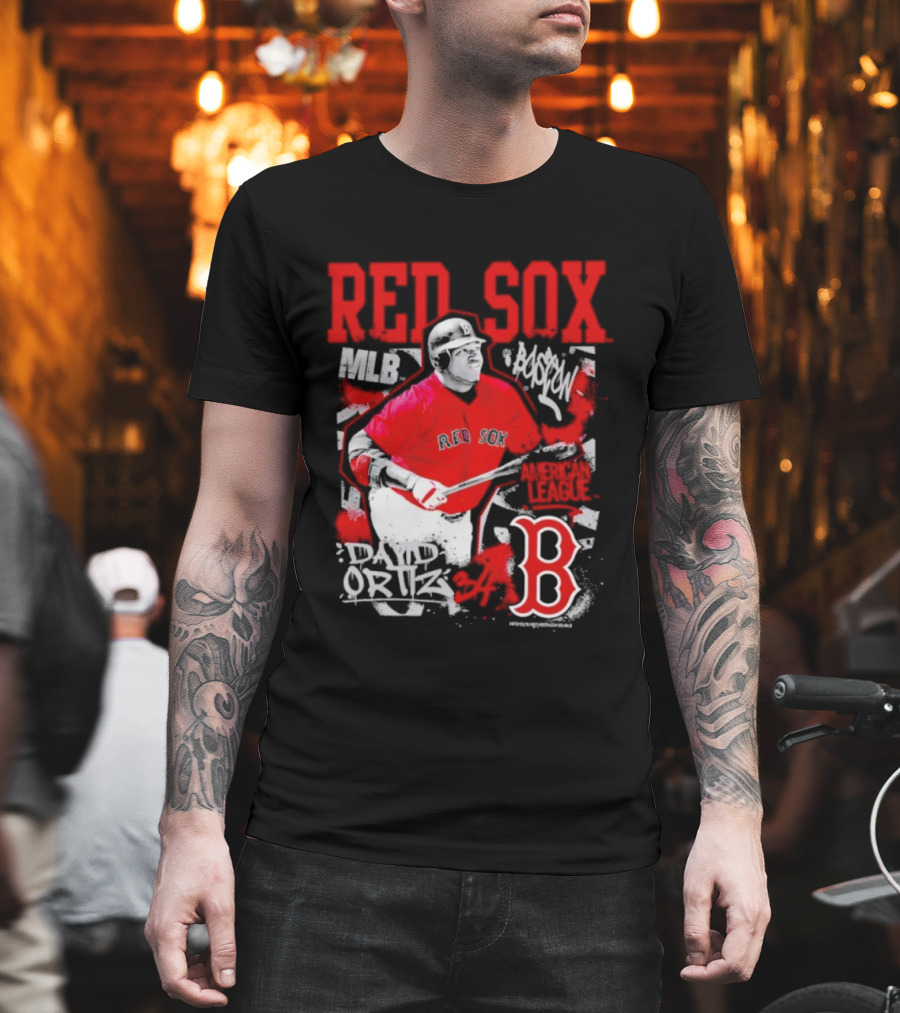 David Ortiz MLB Red Sox Cooperstown Star Moment Boston B T-Shirt