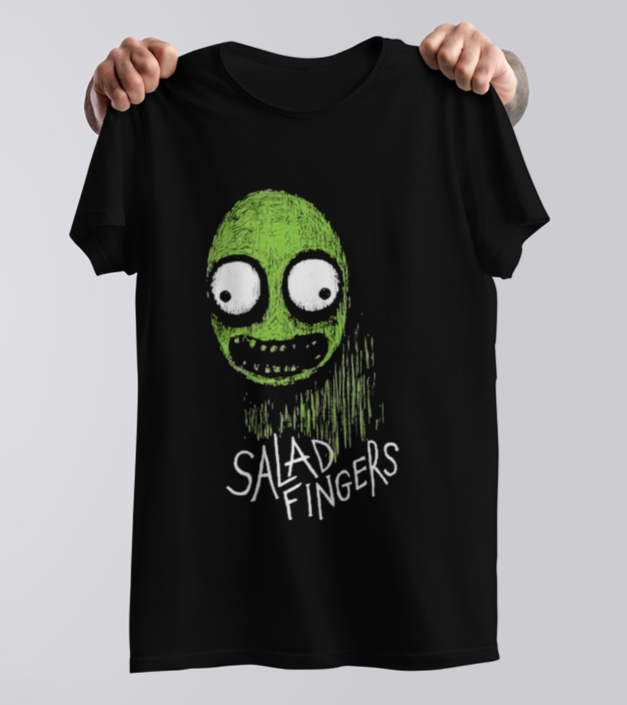 Salad Fingers Green Face Horror Aesthetic T-Shirt
