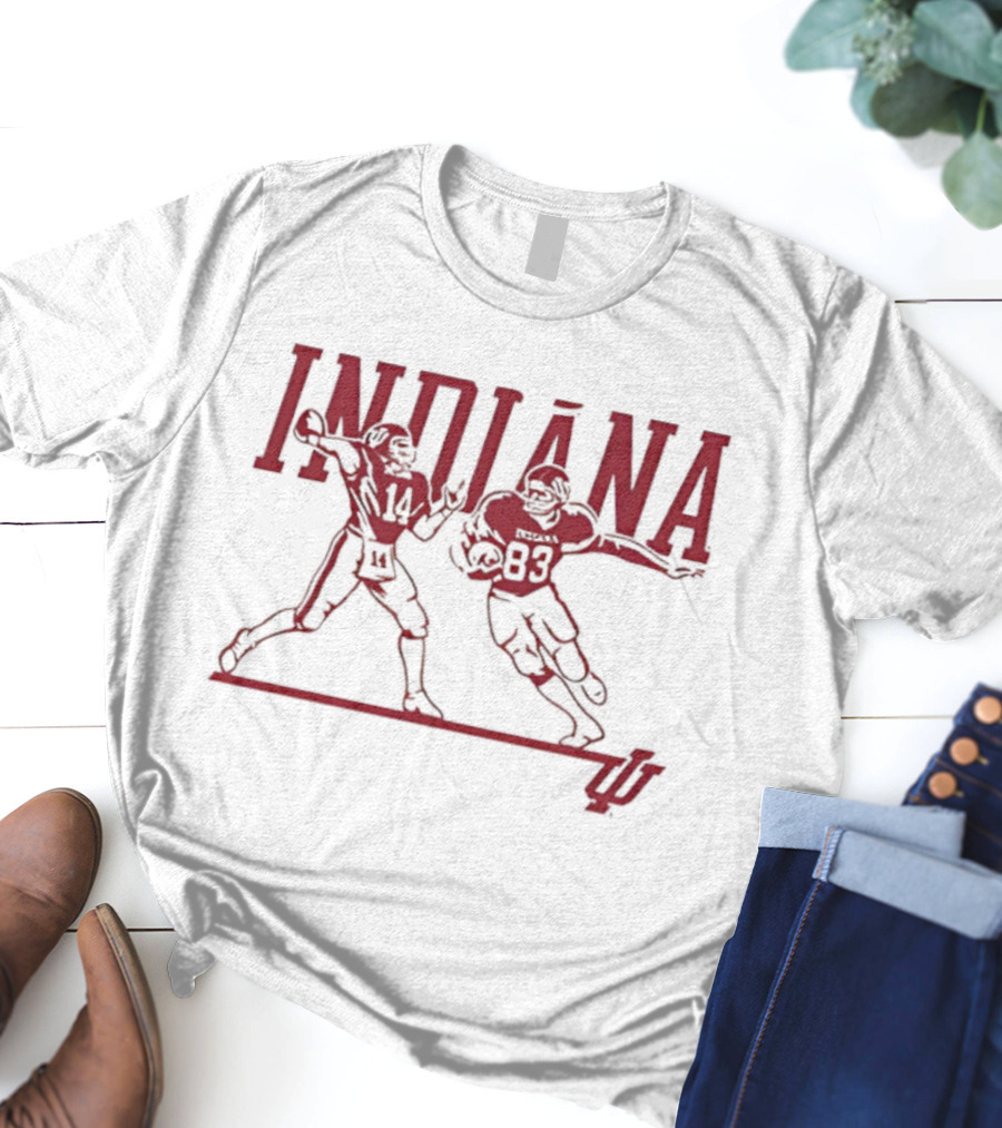 Indiana Football 1983 Players Number 14 And 83 T-Shirt