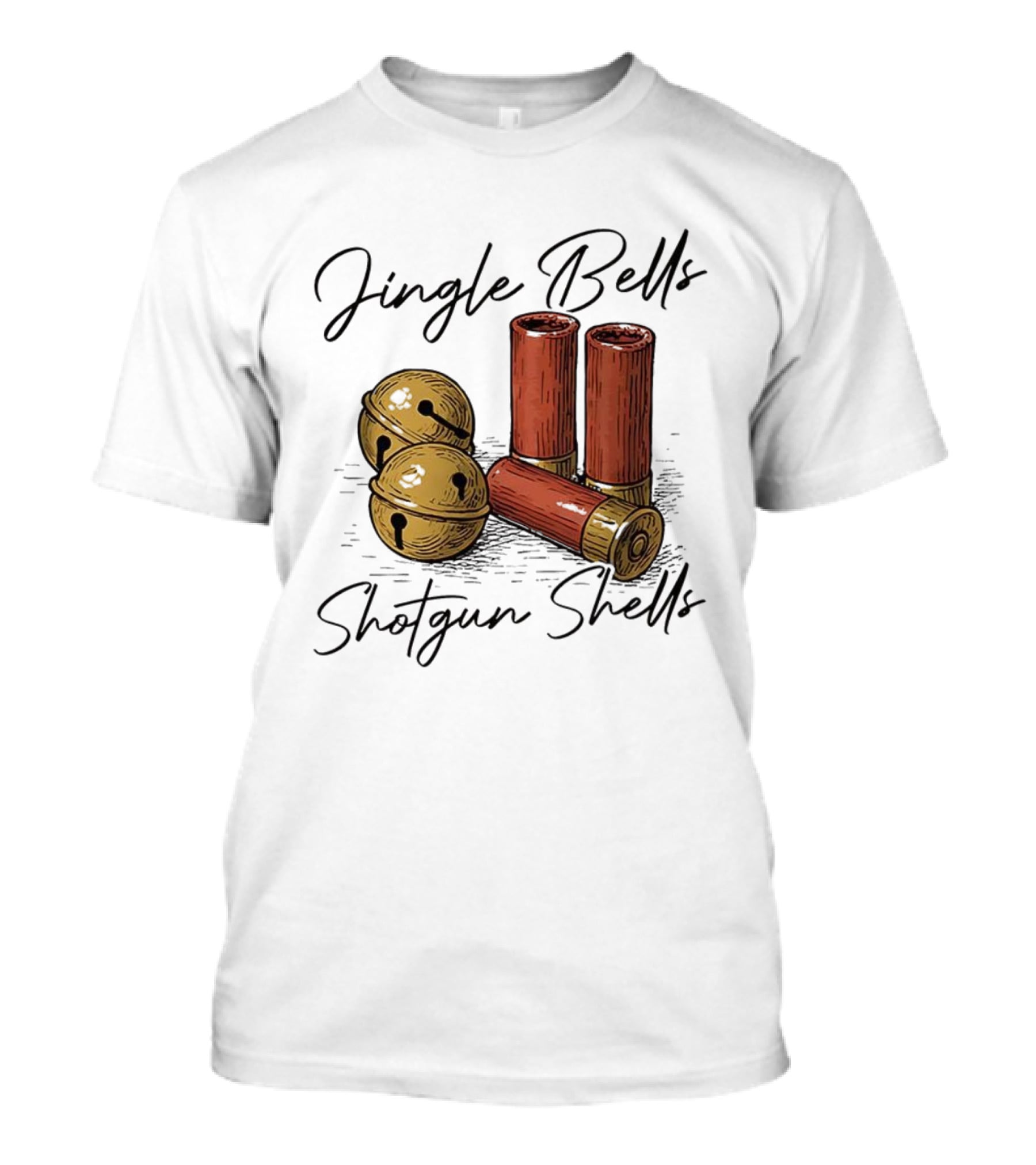 Jingle Bells Shotgun Shells Christmas T-Shirt