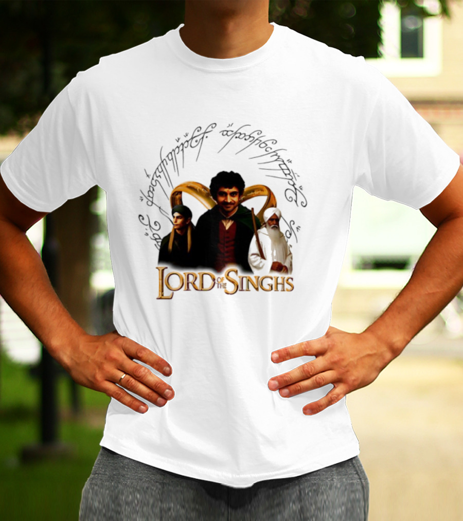 Lord Of The Singhs Fellowship Characters Parody T-Shirt