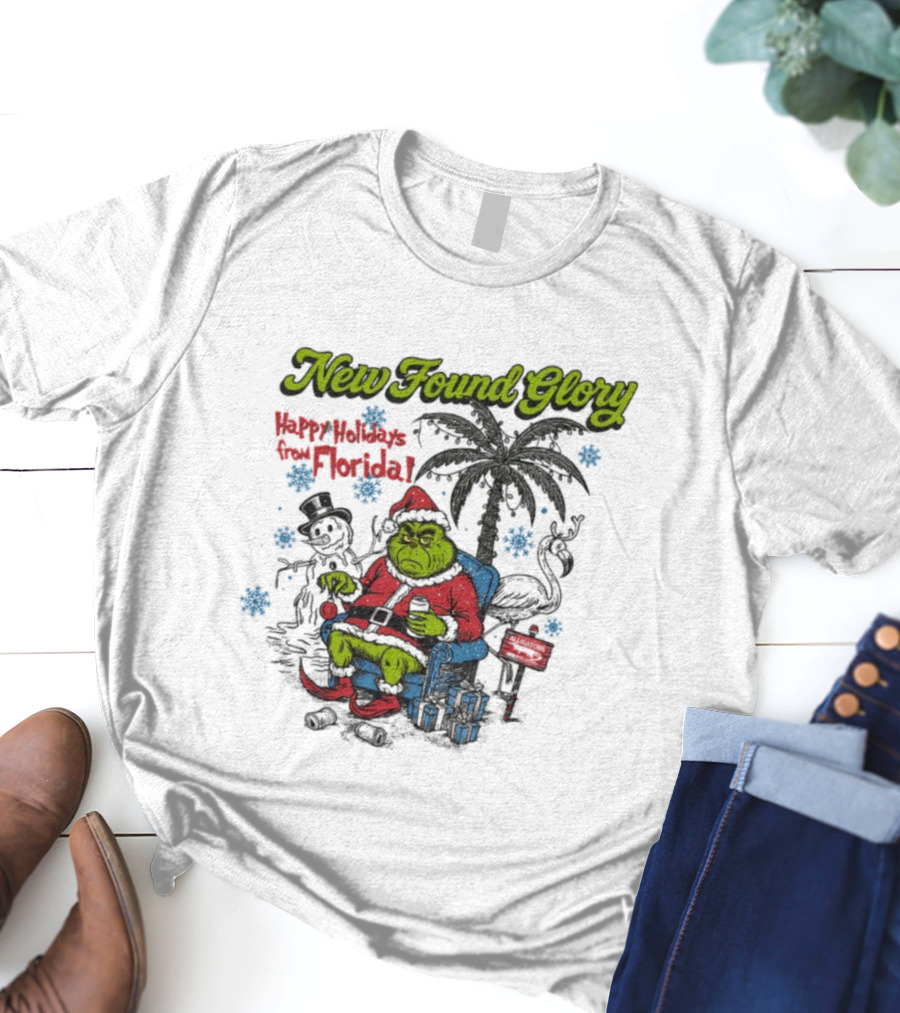 New Found Glory Happy Holidays From Florida Grinch Christmas Scene T-Shirt