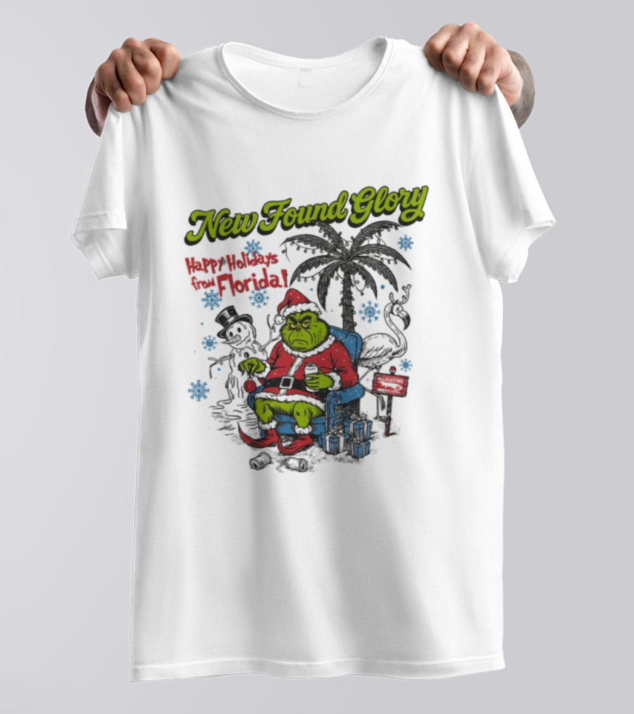 New Found Glory Happy Holidays From Florida Grinch Christmas Scene T-Shirt