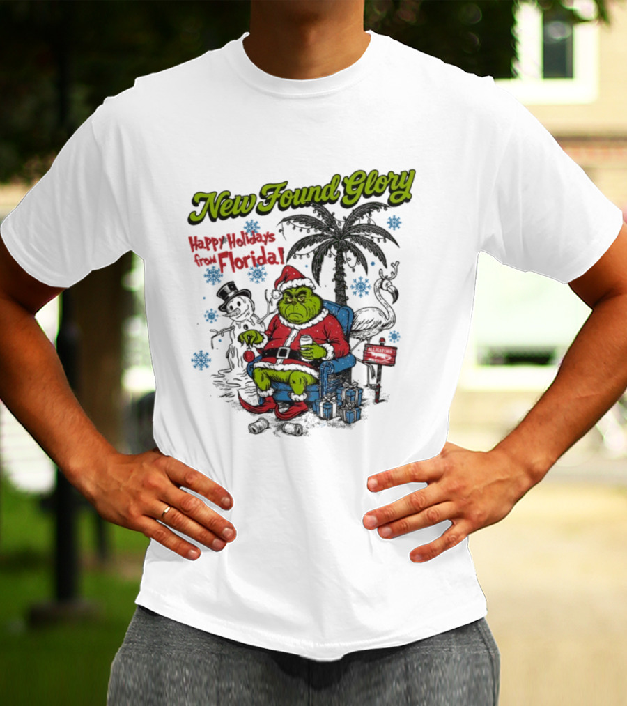 New Found Glory Happy Holidays From Florida Grinch Christmas Scene T-Shirt