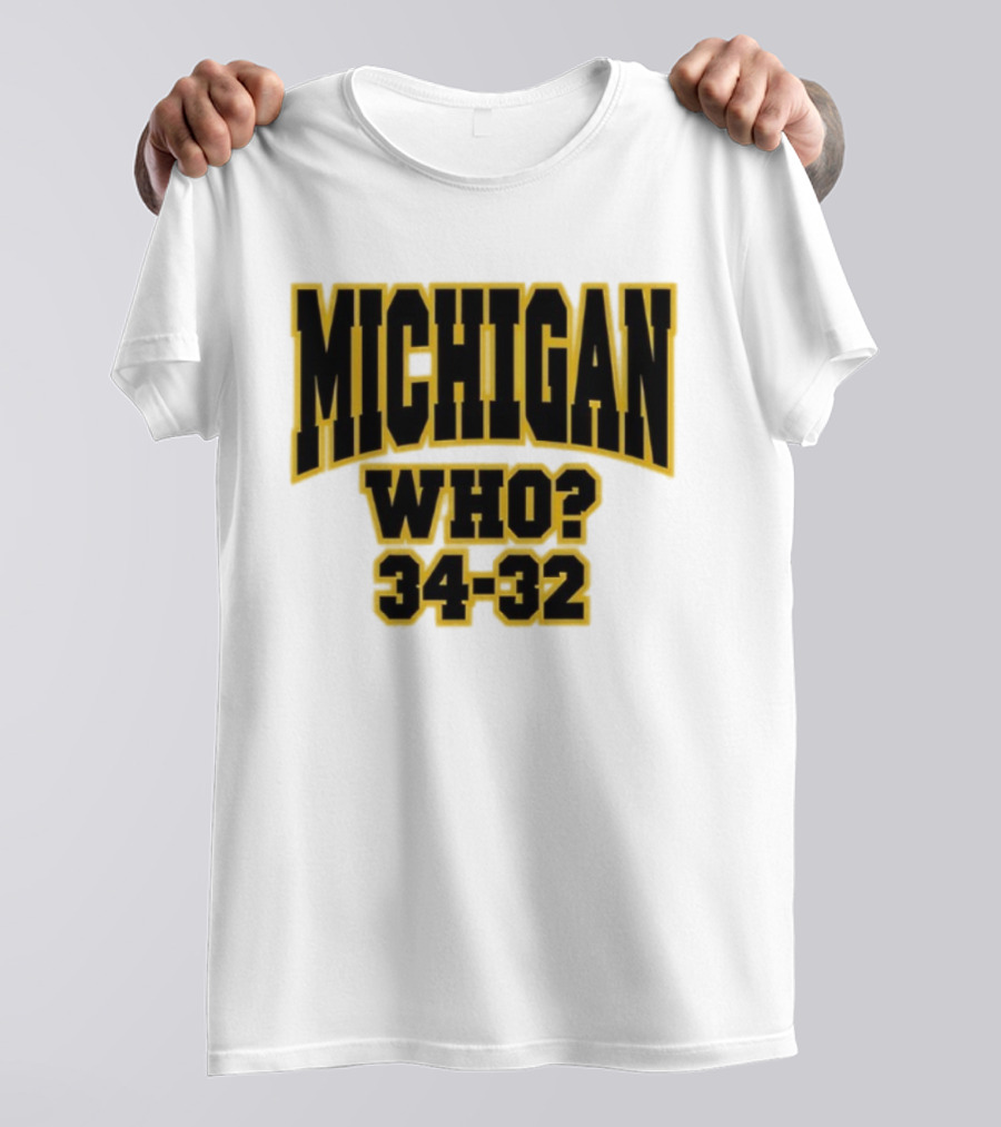 Michigan Who 34-32 T-Shirt