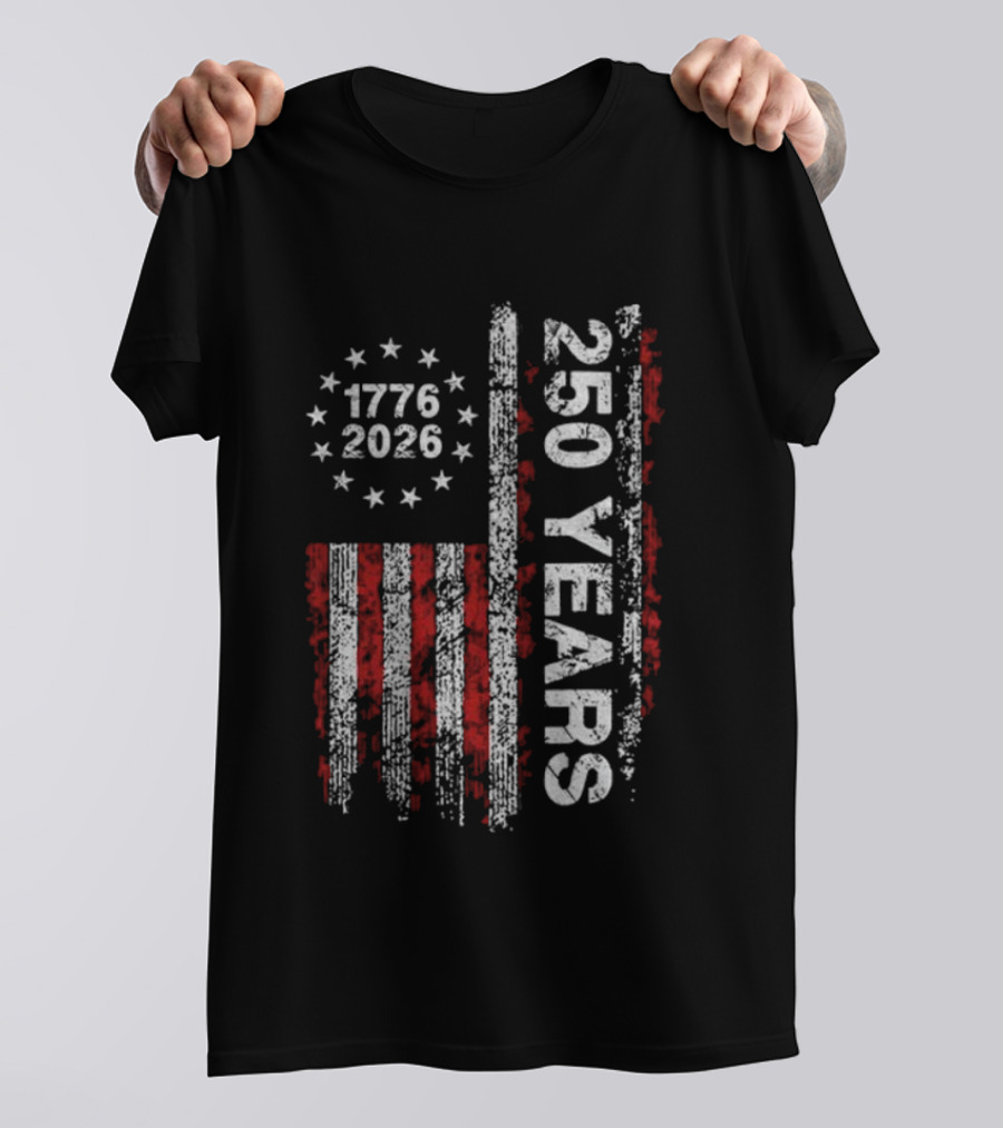 USA 250 Years 1776 2026 We The People Flag Celebration T-Shirt