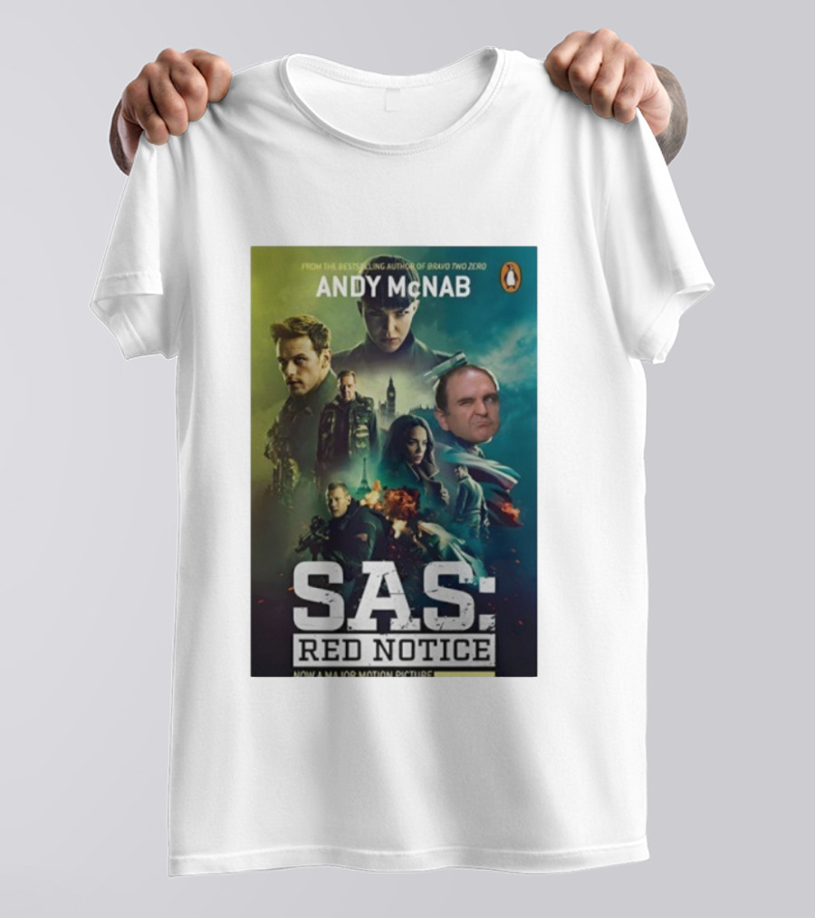 Andy McNab SAS Red Notice Motion Picture Bravo Two Zero Bestseller T-Shirt