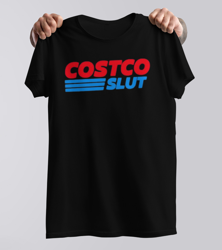 Costco Slut Bold Red Blue T-Shirt