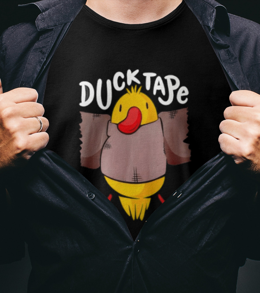 DUCK TAPE Funny Quirky Duct Tape Duck Humor T-Shirt