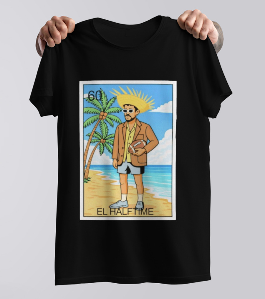 El Halftime 60 Beach Football Guy T-Shirt