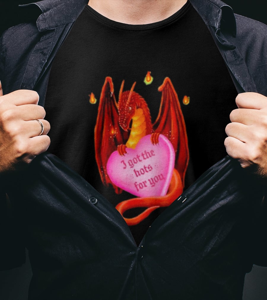 Fire Dragon Heart I Got The Hots For You T-Shirt