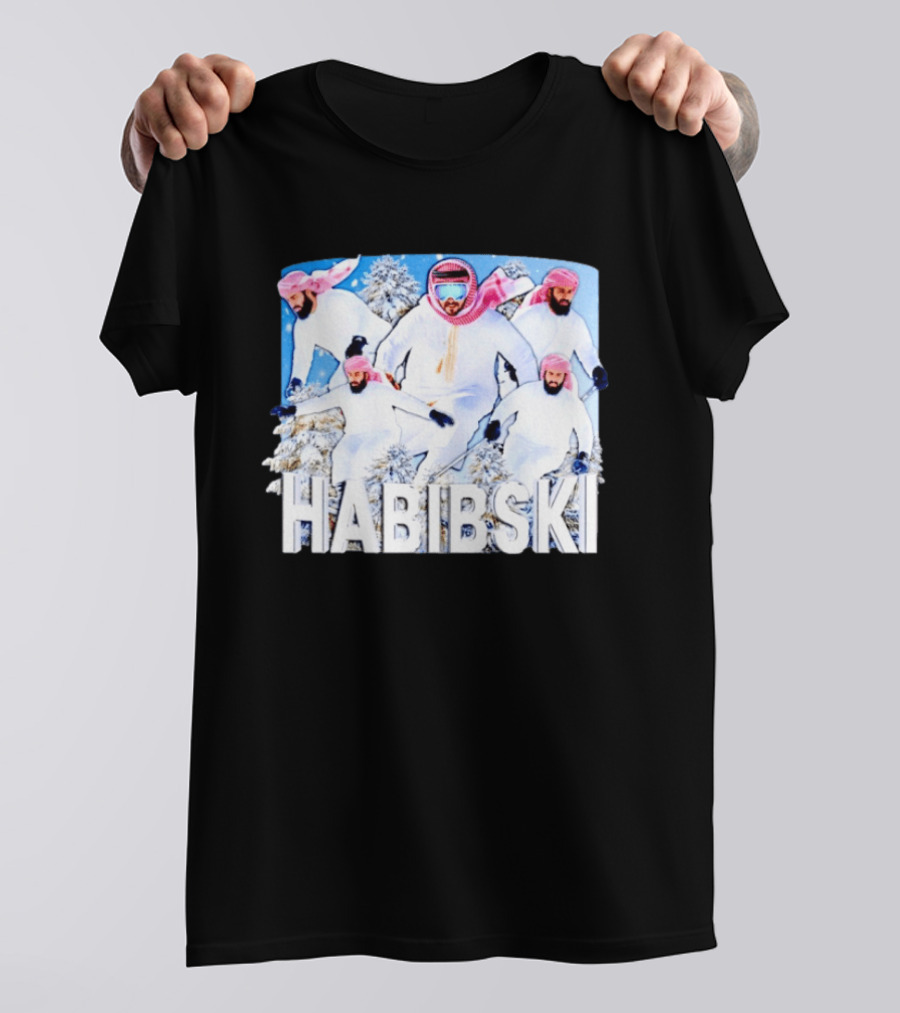 Habibski Habibi Skiing Adventure Winter Fun T-Shirt