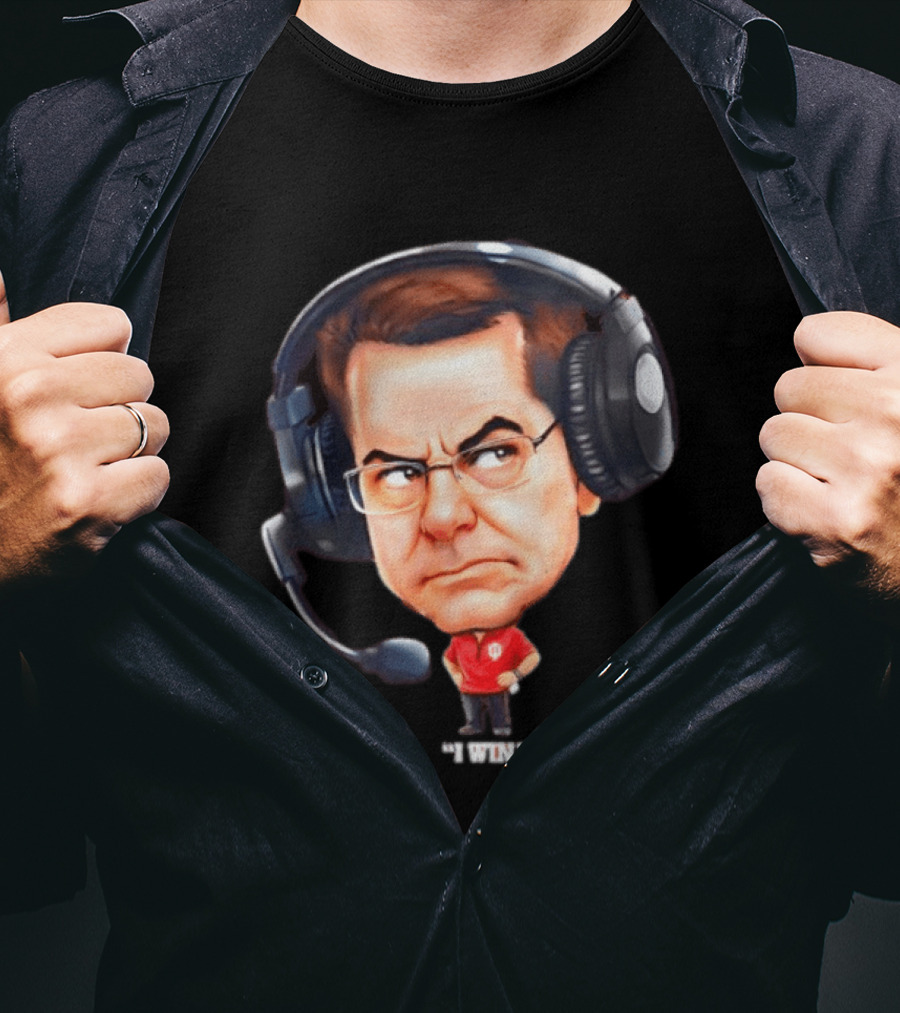 Indiana Hoosiers Coach Cartoon Headset I Won T-Shirt