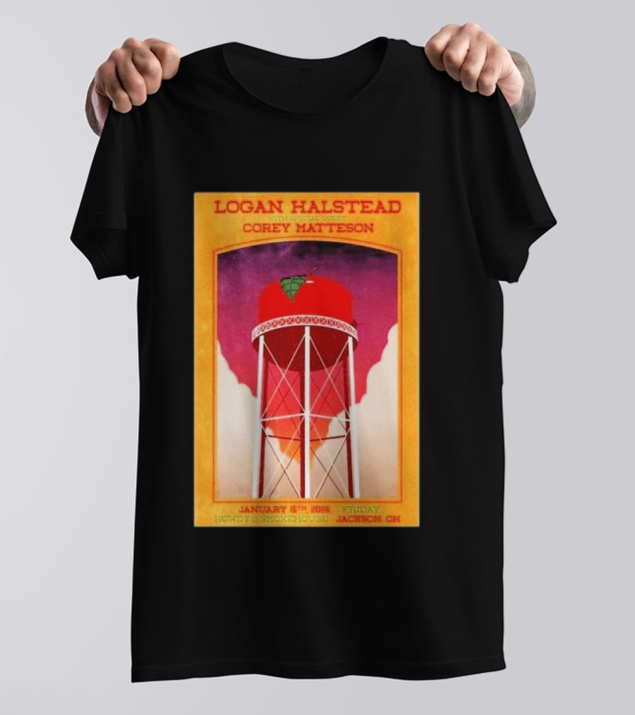 Logan Halstead Corey Matteson Rowdy's Smokehouse Jackson Ohio January 16 2026 T-Shirt