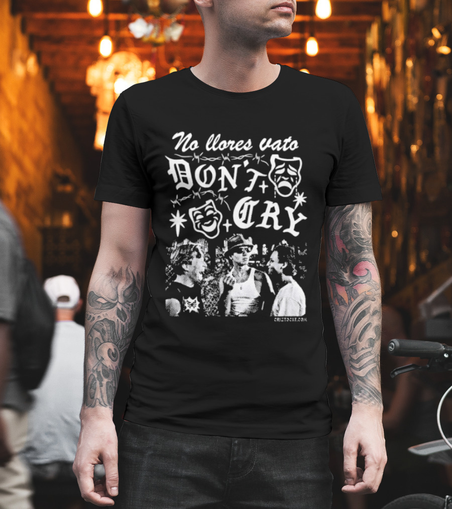 No Llores Vato Don't Cry Comedy Tragedy Masks T-Shirt