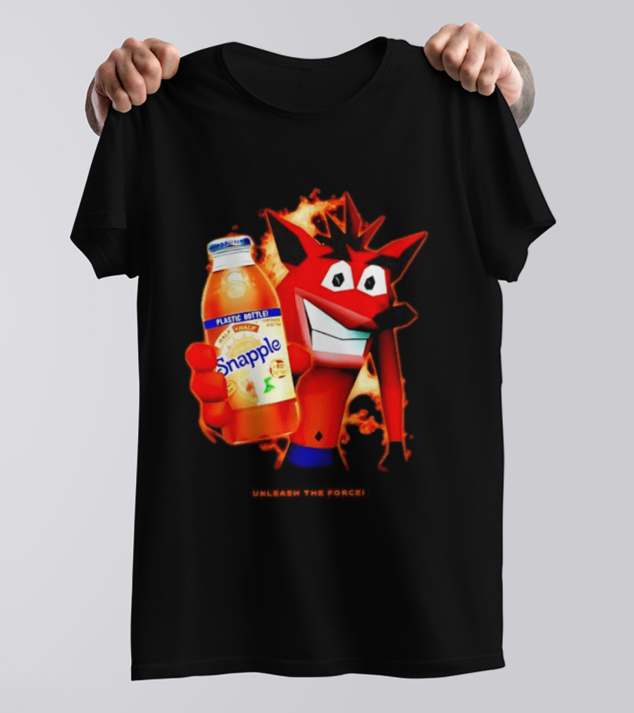Crash Bandicoot Holding Snapple Retro 90s T-Shirt