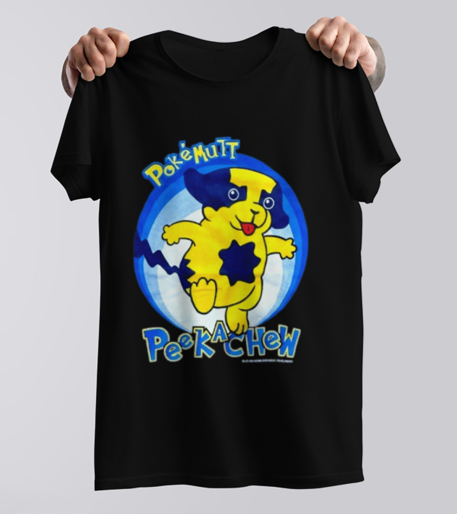Pokemutt Peekachew Classic Fun Character Mashup T-Shirt