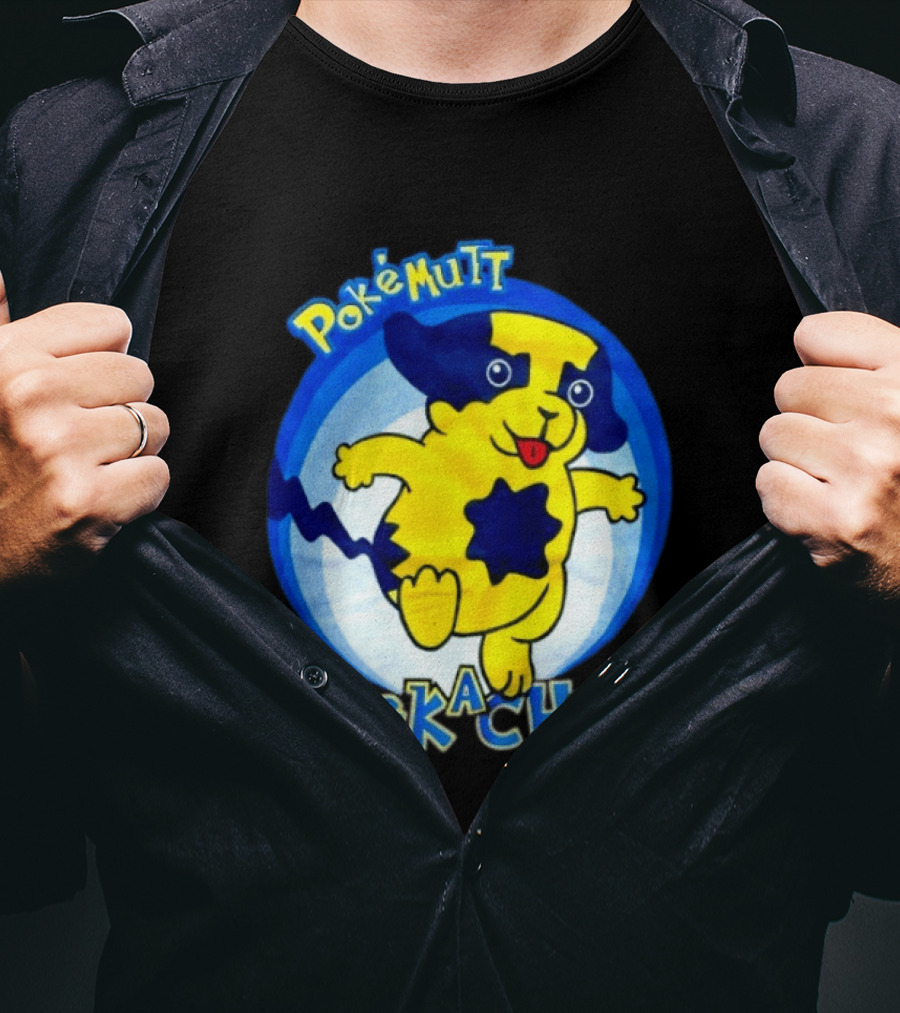 Pokemutt Peekachew Classic Fun Character Mashup T-Shirt