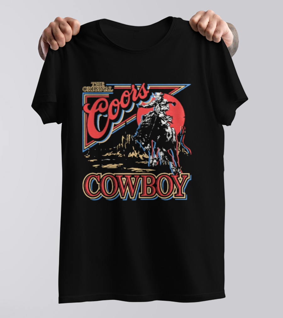 The Original Coors Cowboy Riding Western T-Shirt