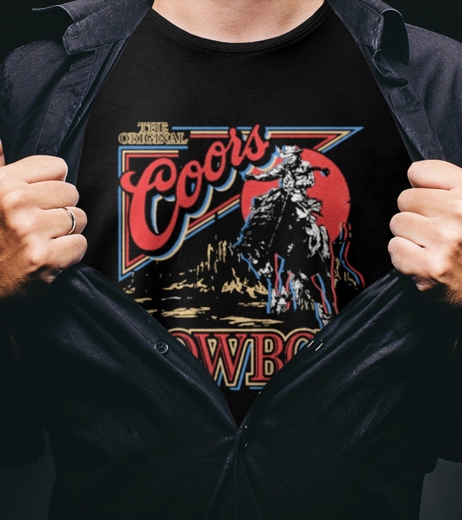 The Original Coors Cowboy Riding Western T-Shirt