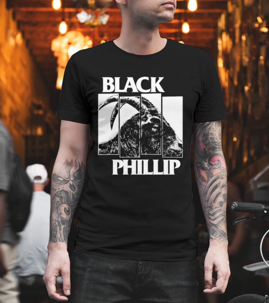 Black Phillip The Witch Goat Black Flag T-Shirt