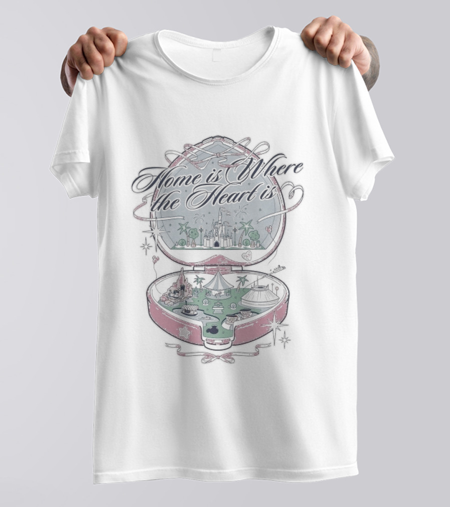 Home Is Where The Heart Is Disney Castle Fantasy Mirror T-Shirt