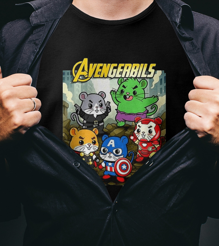 Avengerbils Gerbil Avengers Crossover With Iconic Heroes T-Shirt