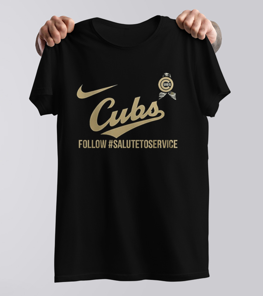 Nike Cubs Follow #SaluteToService Honor Empower Connect Military T-Shirt