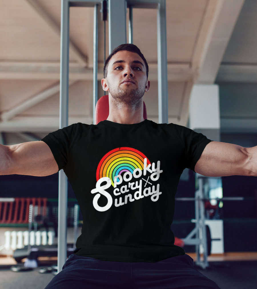 Coryxkenshin Spooky Scary Sunday Rainbow T-Shirt